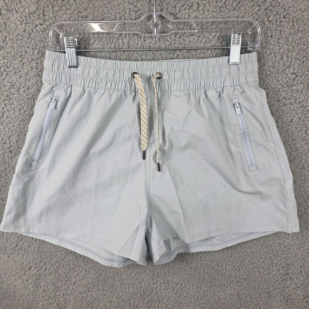 Vuori Birch Shorts Women's Medium Blue Drawstring Zip Pocket Performance VW3142